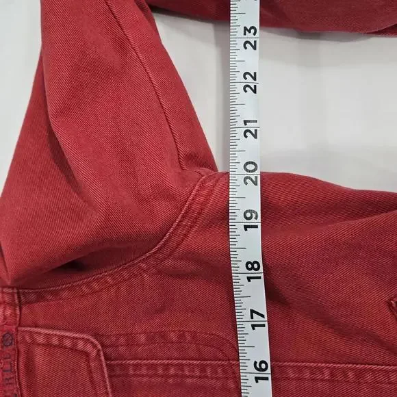 Ralph Lauren Denim Jacket Red Vintage Size L Womens - Picture 5 of 12